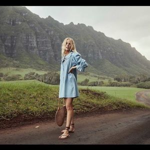 Dôen chambray wing dress